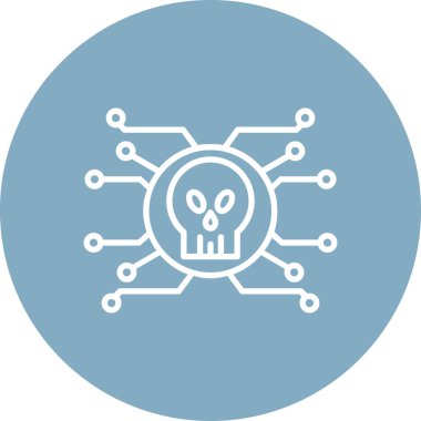 Modern b 'nin vektör illüstrasyonu virüs simgesinden yoksun