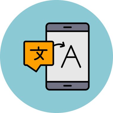 Bir mobil simgenin vektör illüstrasyonu