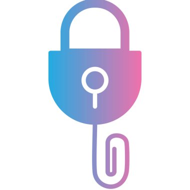 asma kilit ikon vektör çizimi