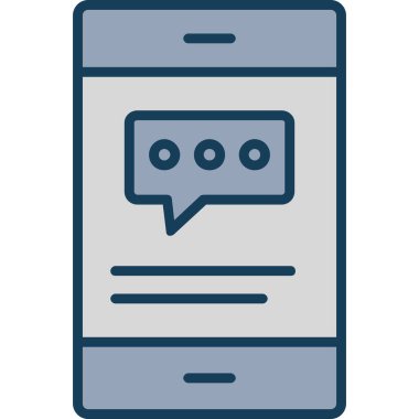 mobil ileti simgesi, vektör illüstrasyonu