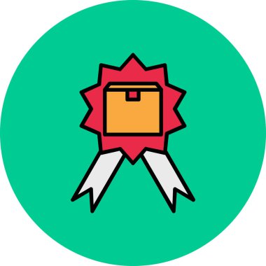 Madalya ikon vektör illüstrasyonu