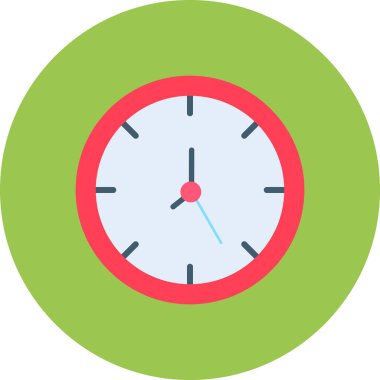 Saat. Web simgesi basit illüstrasyon