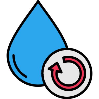 Su damlası. Web simgesi basit illüstrasyon