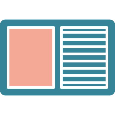 gazete vektör simgesi, modern biçim