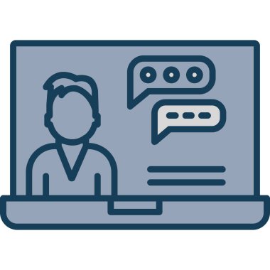 Sohbet simgesi, vektör çizimi