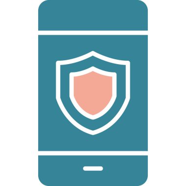 mobil koruma düz vektör simgesi tasarımı