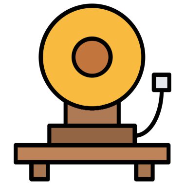 elektrik öğütücü simgesi renk ana hatları vektörü