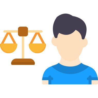 adalet vektörü simgesi, modern biçim