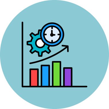 İş ve finans simgesinin vektör illüstrasyonu