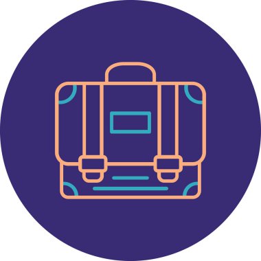 Çanta simgesinin vektör illüstrasyonu