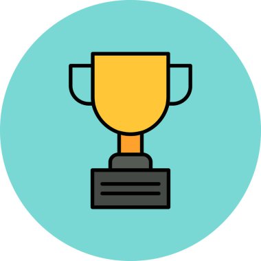 Kupa. Web simgesi basit illüstrasyon