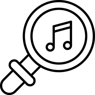 müzik nota simgesi, vektör illüstrasyonu