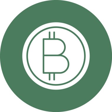 Düz dizayn edilmiş bitcoin simgesi