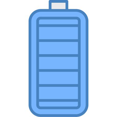 Tek bir pil simgesinin vektör çizimi