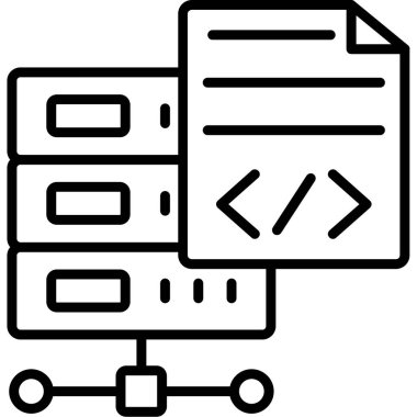 veritabanı web vektörü simgesi