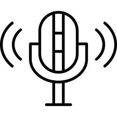 ses mikrofon simgesi, vektör tasarımı