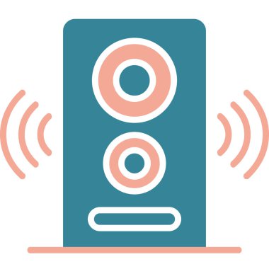 Ses hoparlörü simgesi. Basit tasarım çizimi