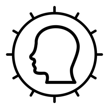 Baş simge vektör çizim