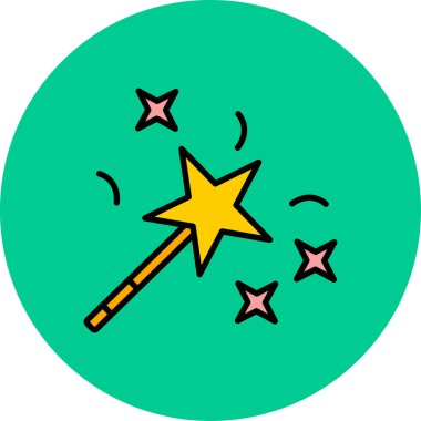 Sihirli çubuk simgesi vektör çizimi