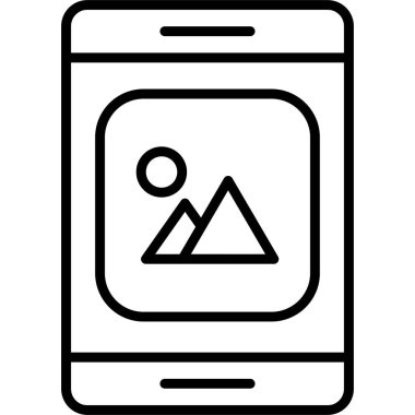 Harita navigasyon simge, anahat stili