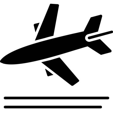 uçak ikonu vektör illüstrasyonu