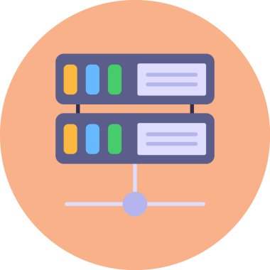 veri depolama. Web simgesi basit illüstrasyon