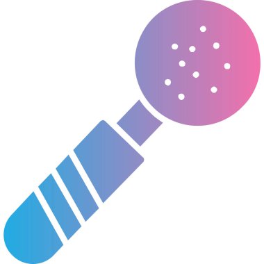 Bir oyuncağın mavi ve beyaz ikonunun vektör çizimi