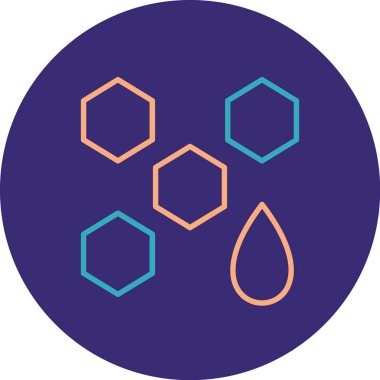 Mavi ve turuncu simgenin vektör illüstrasyonu