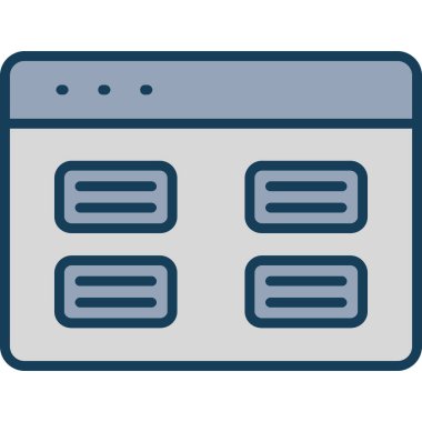 tarayıcı simgesi, vektör illüstrasyonu