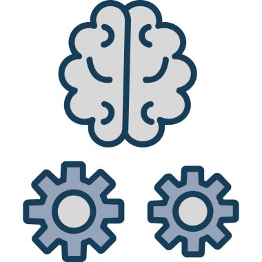 Beyin. Web simgesi basit tasarım