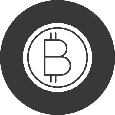 Bitcoin para simgesi katı biçimde