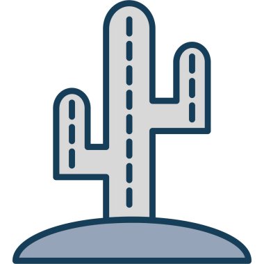 Kaktüs kaktüsü bahçe ikonu.