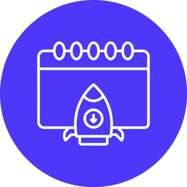 Uzay roketi simgesi, basit tarzı