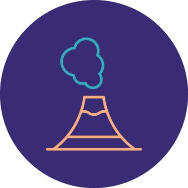 Nükleer santral simgesinin vektör çizimi