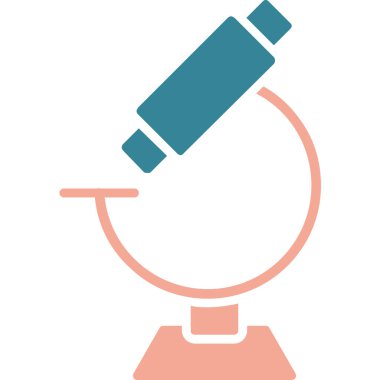 Bir mikroskobun vektör çizimi