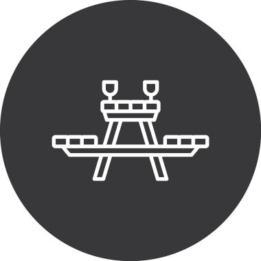 Modern oto tamir simgesinin vektör illüstrasyonu