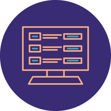 Tarayıcı. Web simgesi basit illüstrasyon