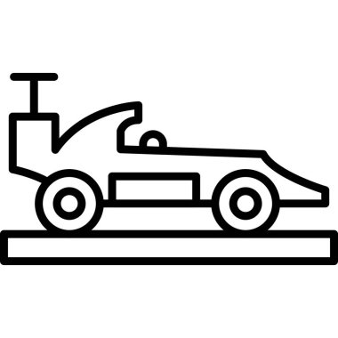 Araba yarışı ikonu, taslak biçimi