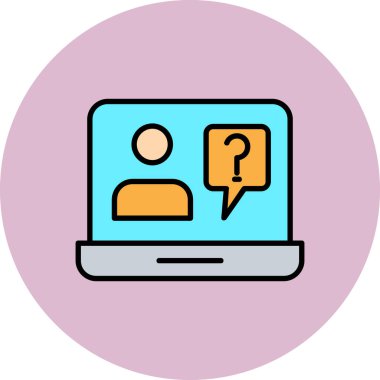 çevrimiçi eğitim ikonu vektör illüstrasyonu