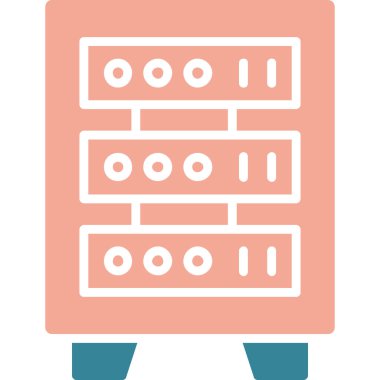 Sunucu. Web simgesi basit illüstrasyon