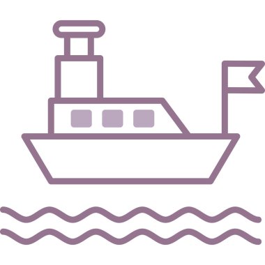 tekne ikonu vektör illüstrasyonu