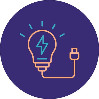 vektör elektrik ışık simgesi