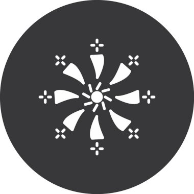 kar Tanesi simgesi vektör çizimi