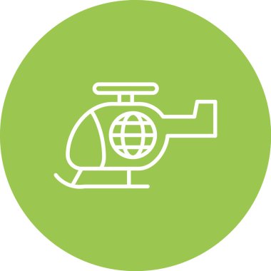 Helikopter simgesi vektör illüstrasyonu