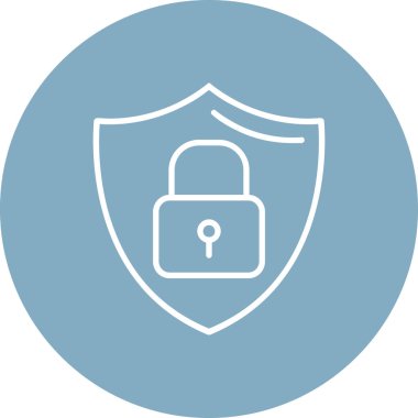 Vektör Kabartma Simgesi Tasarımı Kilitle