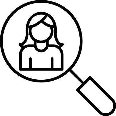 Kadın simgesi, vektör illüstrasyonu