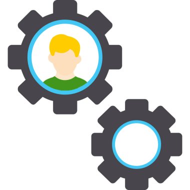 Dişliler. Web simgesi, modern biçim