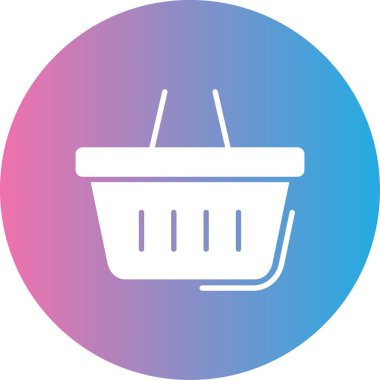 Alışveriş sepeti ikonu vektör illüstrasyonu