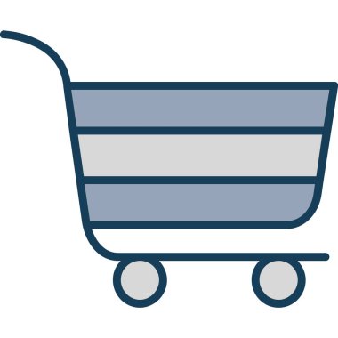 Alışveriş arabası çevrimiçi taslak biçiminde simge