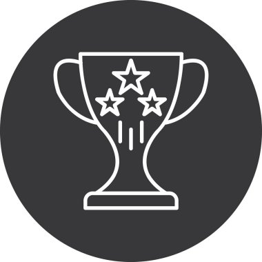 Ödül kupası ikonu. vektör illüstrasyonu